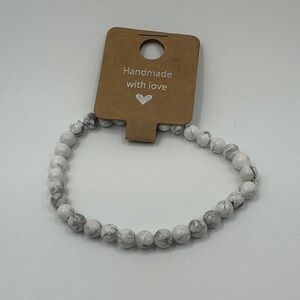 Handmade White Howlite Bracelet